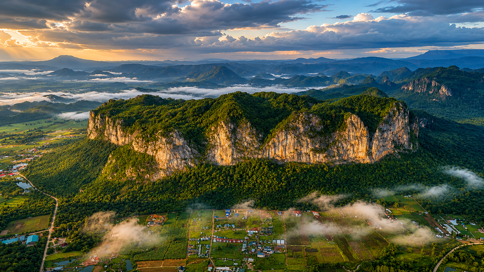 Evening nature view in Phuphaman, Khon Kaen